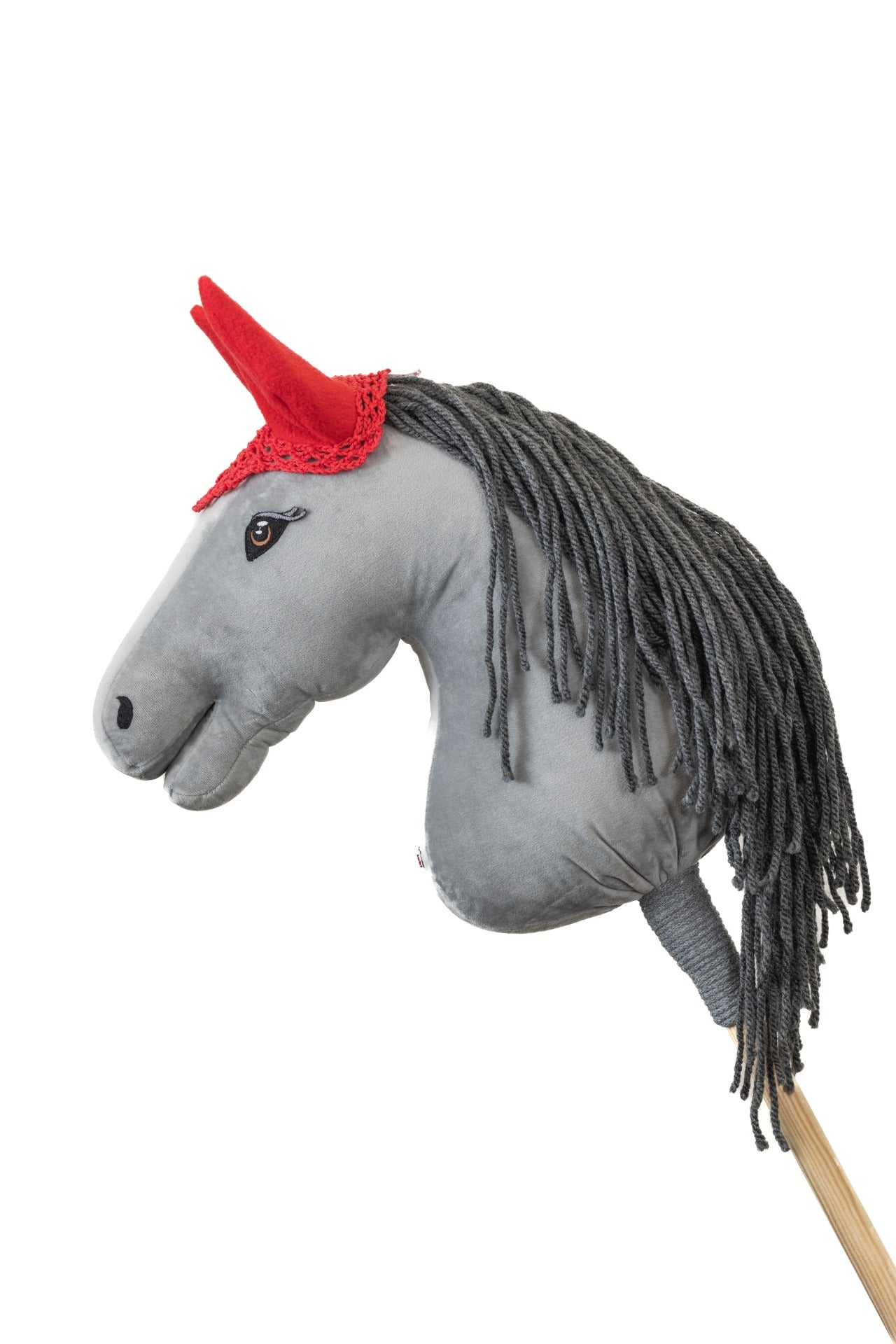 Gehäkelte Fliegenhaube - Rot - Pferd Groß