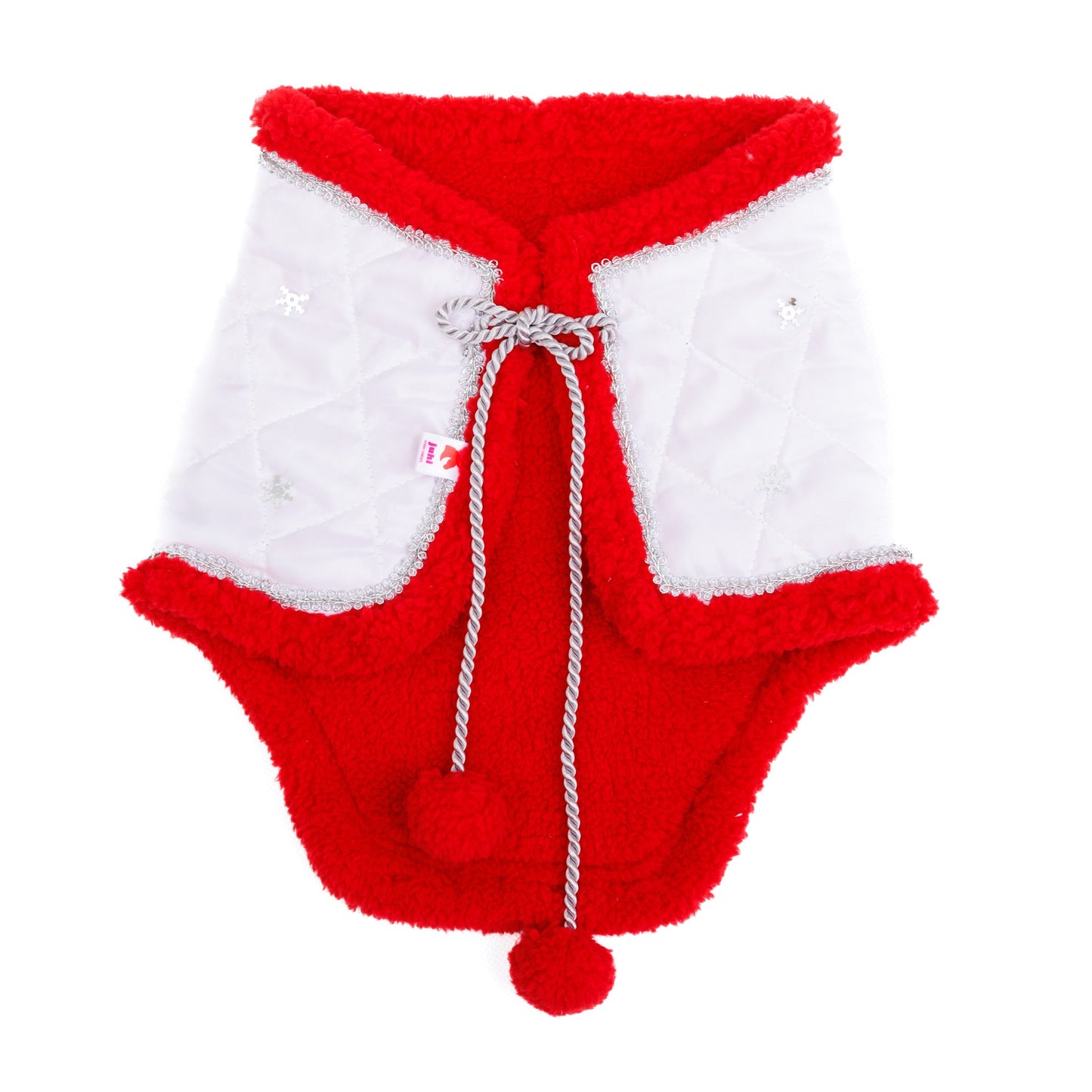 Weihnachtsdecke - Weiß-rot - Fohlen