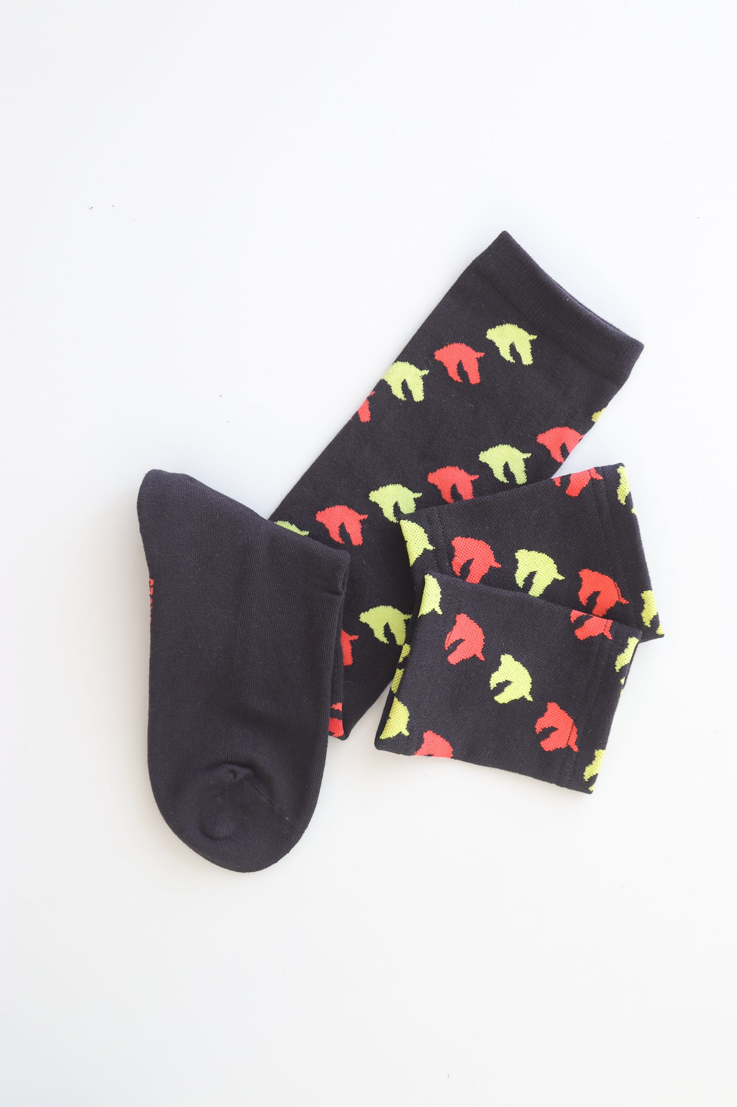 Schweißbändern und Kniestrümpfen SET für Hobbyhorsing schwarz mit Pferdemotiv