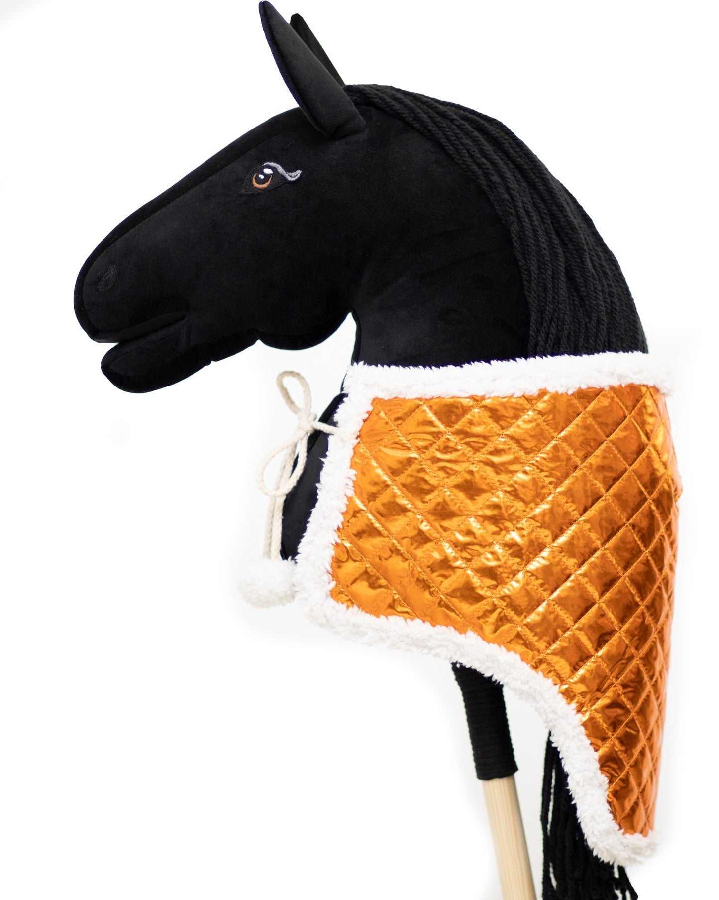Wintersteppdecke mit Fellimitat - Orange - Pferd Groß