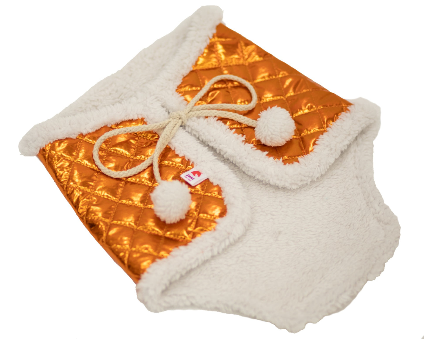Wintersteppdecke mit Fellimitat - Orange - Pferd Groß