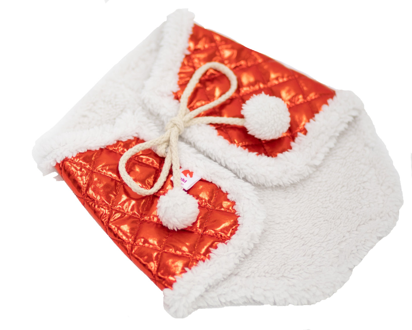 Wintersteppdecke mit Fellimitat - Rot - Fohlen