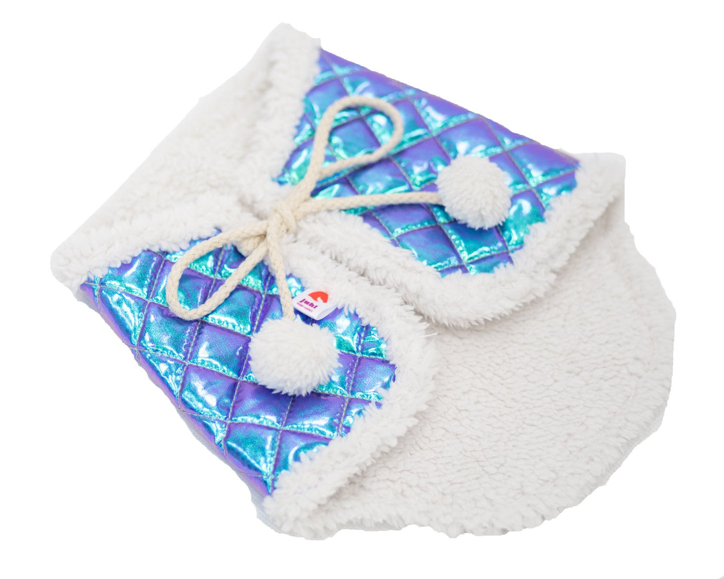 Wintersteppdecke mit Fellimitat - Mint - Fohlen