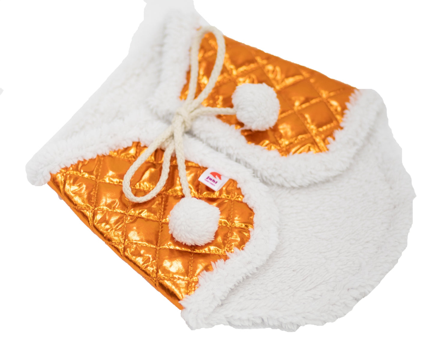 Wintersteppdecke mit Fellimitat - Orange - Fohlen