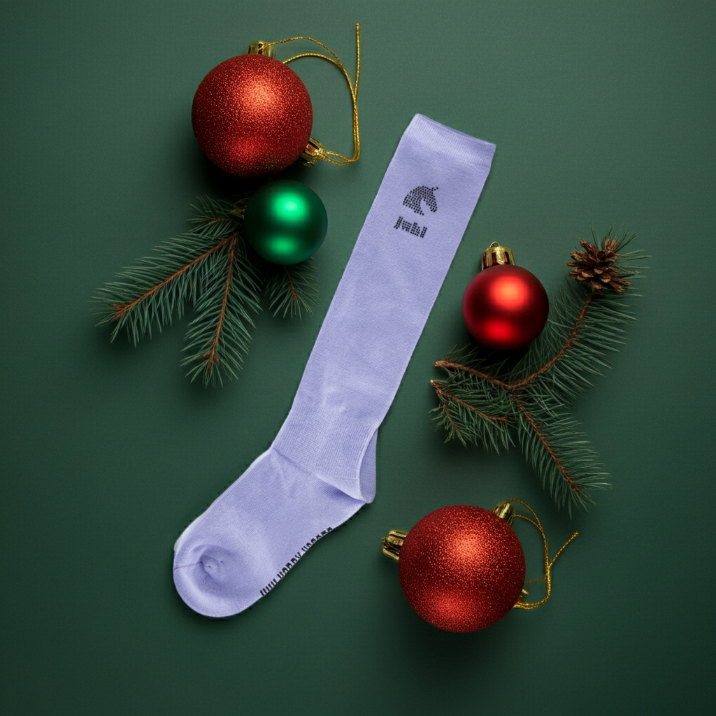 Kniestrümpfe für Hobbyhorsing helles Lila