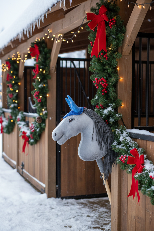 Gehäkelte Fliegenhaube - dunkelblau mit blauen Ohren - Fohlen