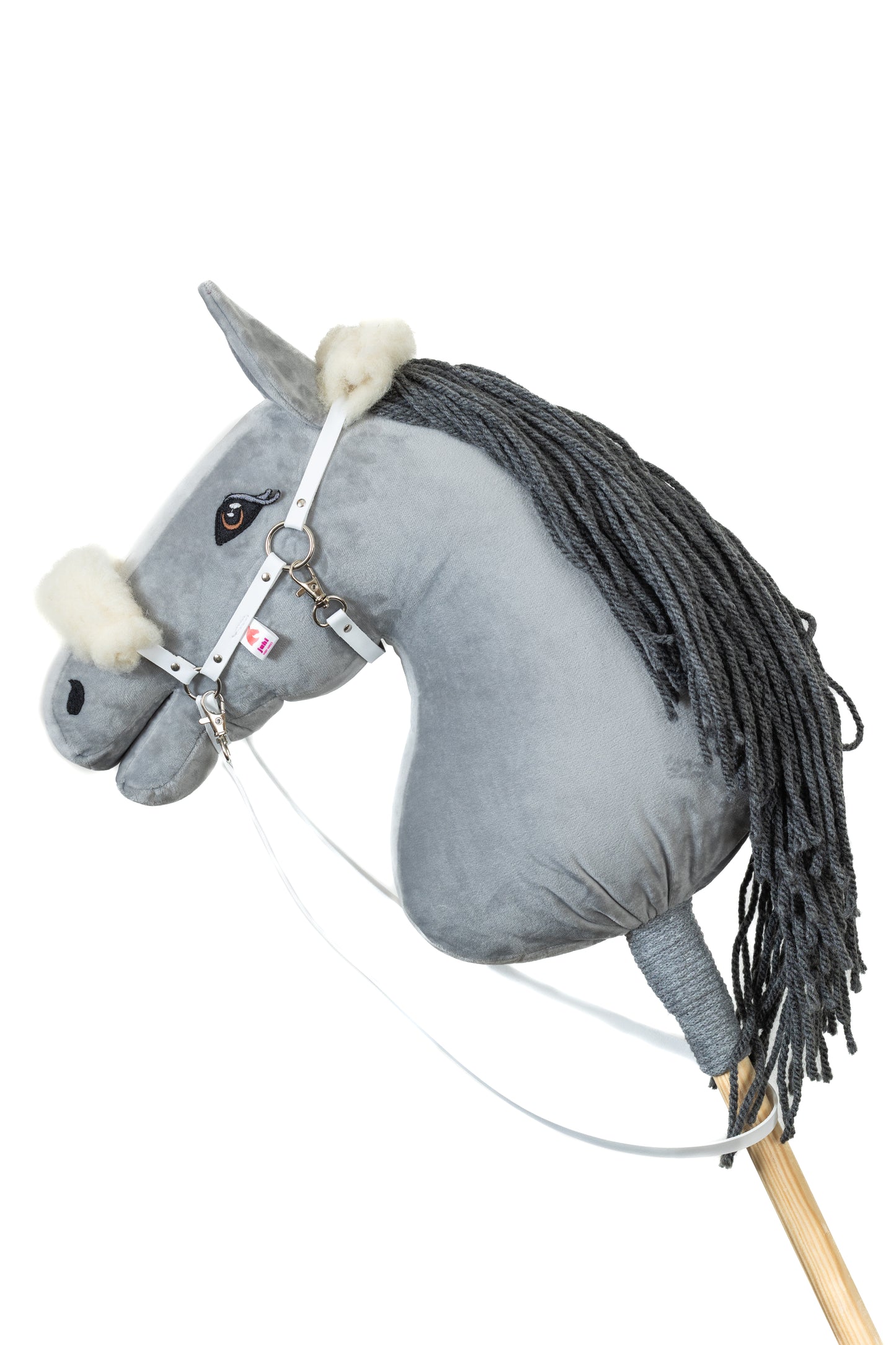 Ohlávka s beránkem Eco kůže - Bílá stříbrná - Dospělý kůň