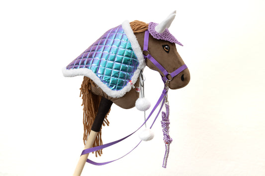 Günstiges SET violett - Pferd Groß