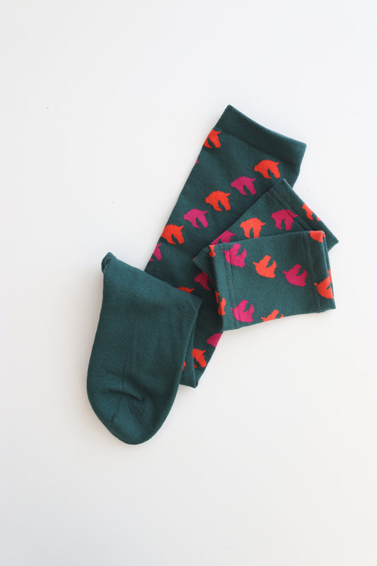 Schweißbändern und Kniestrümpfen SET für Hobbyhorsing grün mit Pferdemotiv