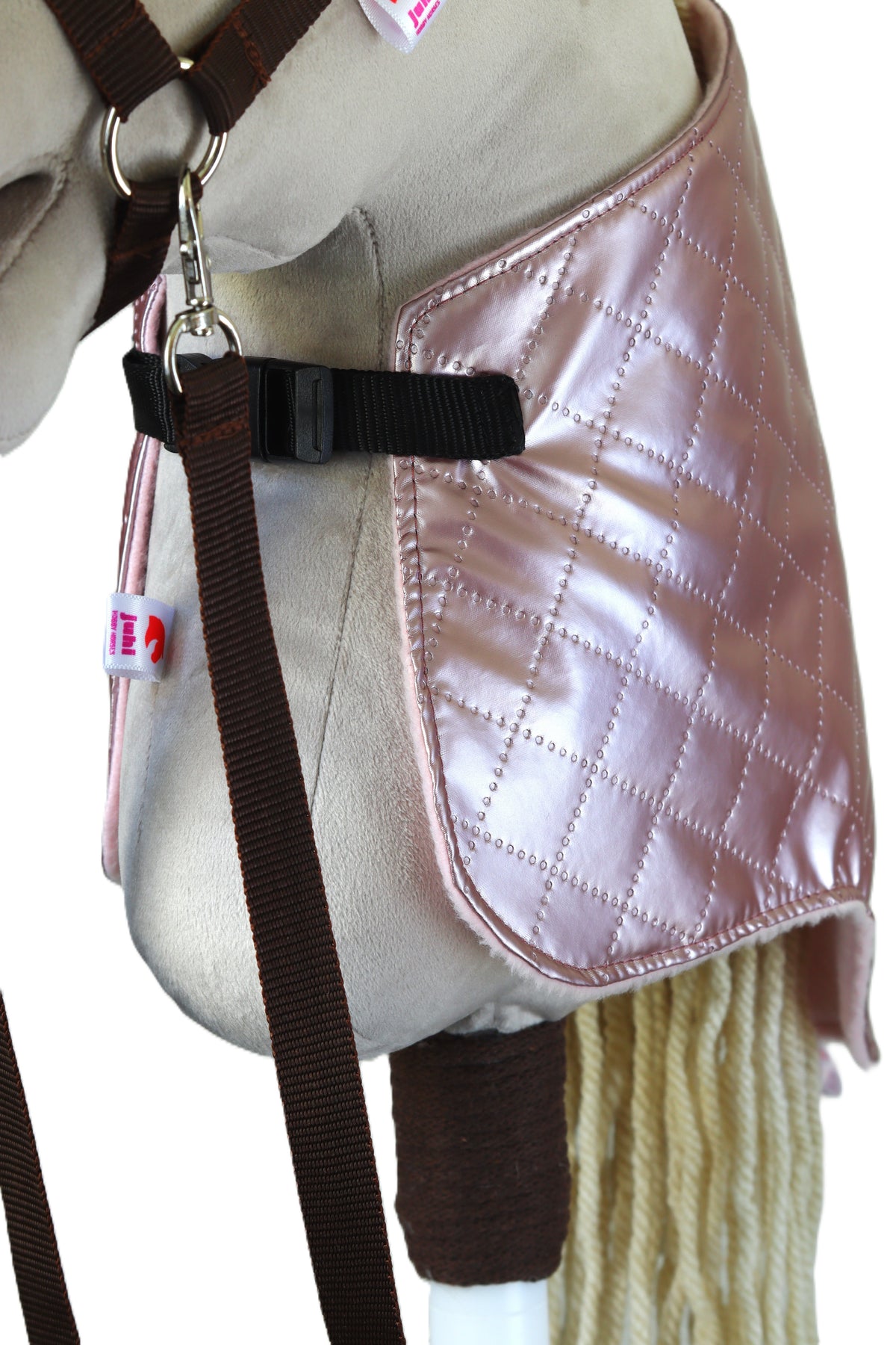 Glänzend pinke Decke für Hobby Horse – Fohlen