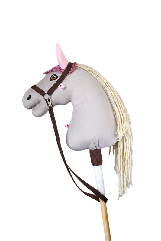 Gehäkelte Fliegenhaube für hobby horse - Altlila - Fohlen