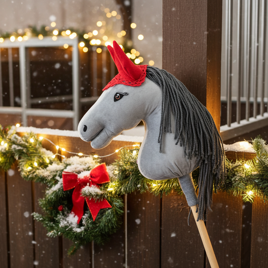 Gehäkelte Fliegenhaube - Rot - Fohlen