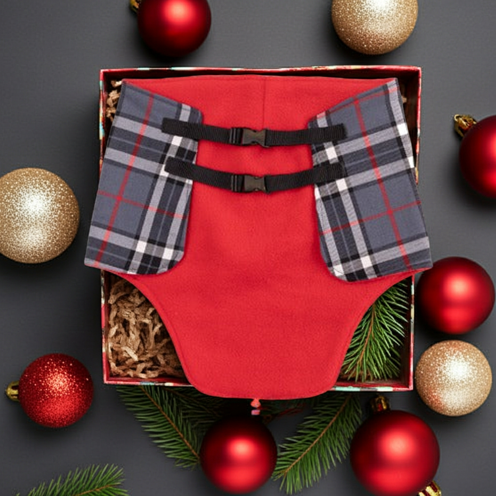 Decke Grey & Red - Pferd Groß