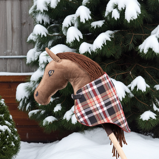 Decke Beige & Red - Fohlen