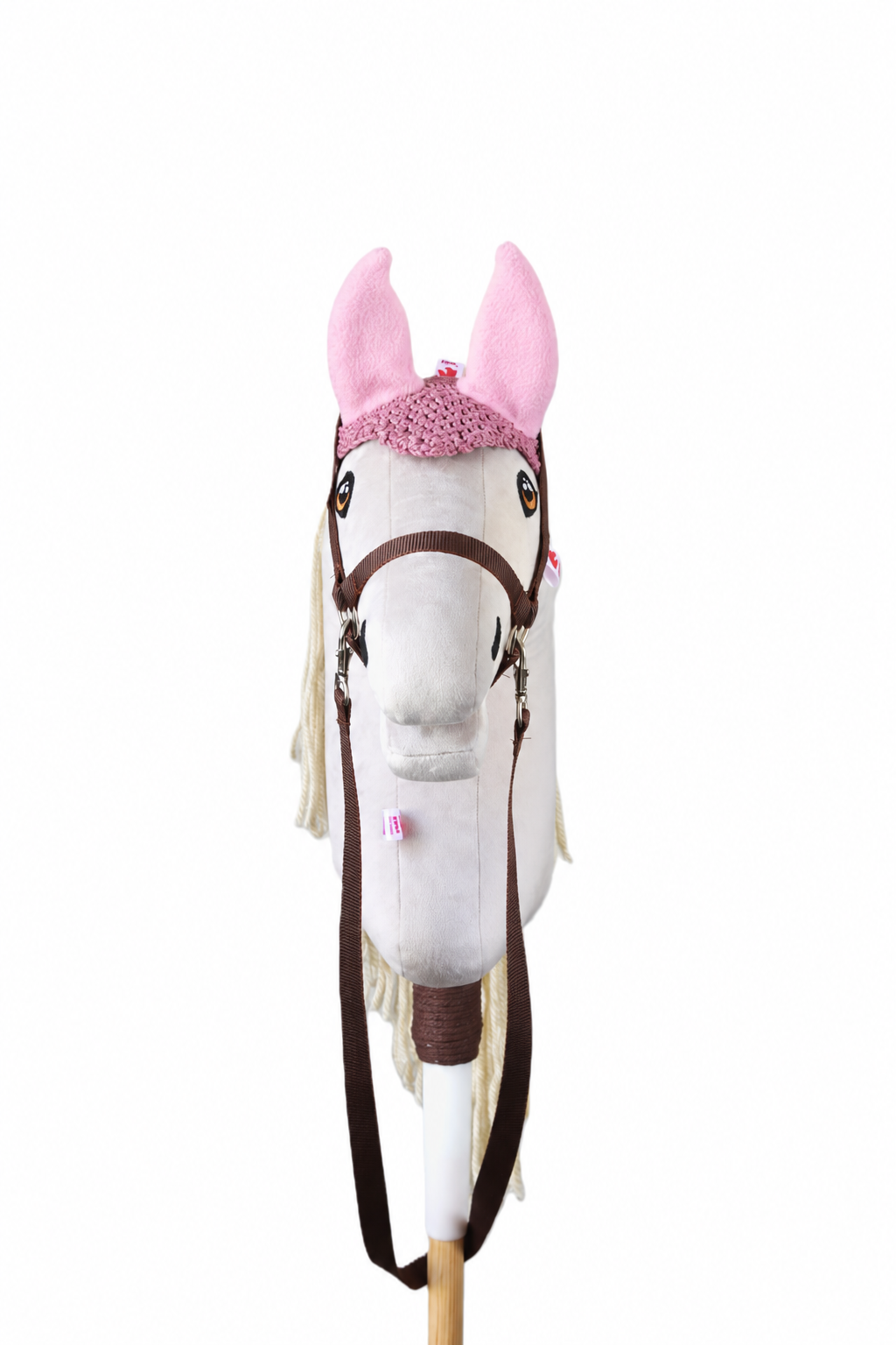 Gehäkelte Fliegenhaube für hobby horse - Altlila - Fohlen