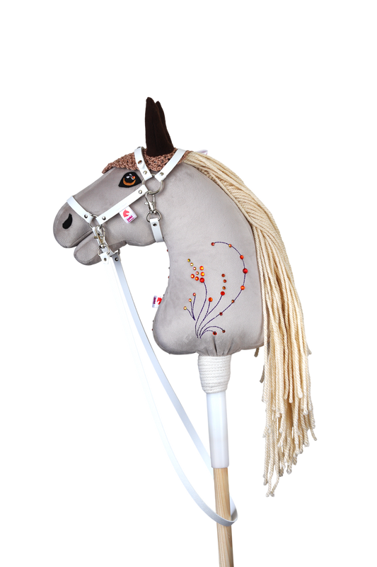 Gehäkelte Fliegenhaube - Beige mit braun Ohren - Sportpony