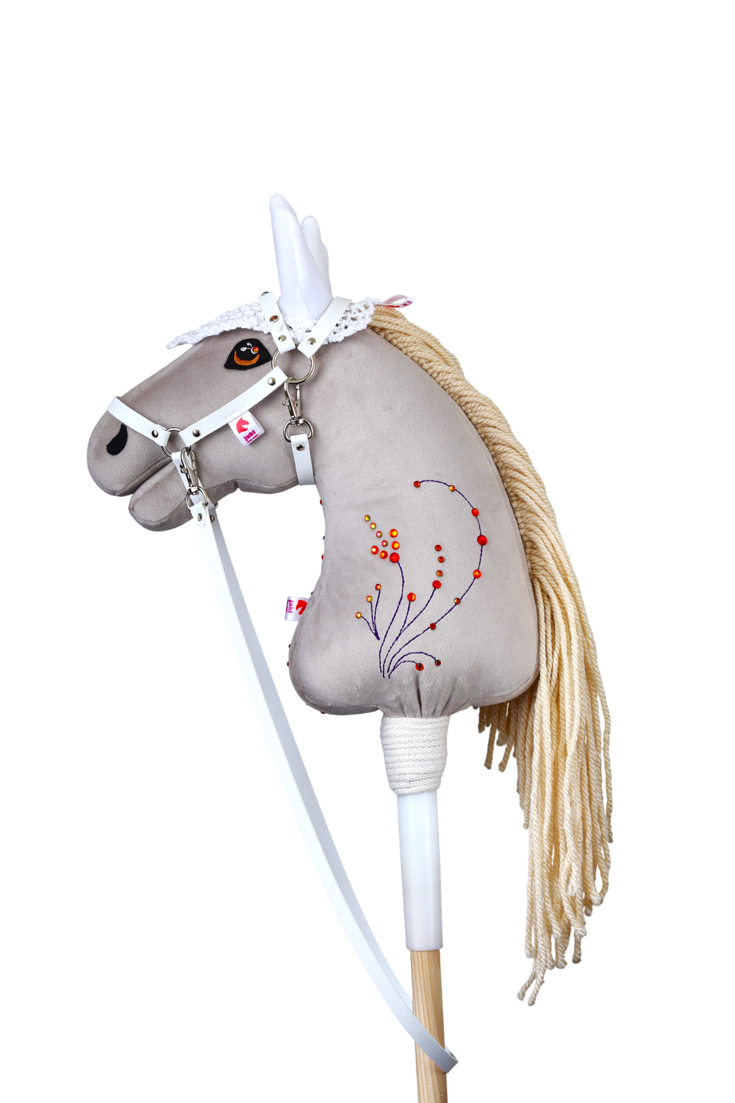 Gehäkelte Fliegenhaube - Weiss - Sportpony