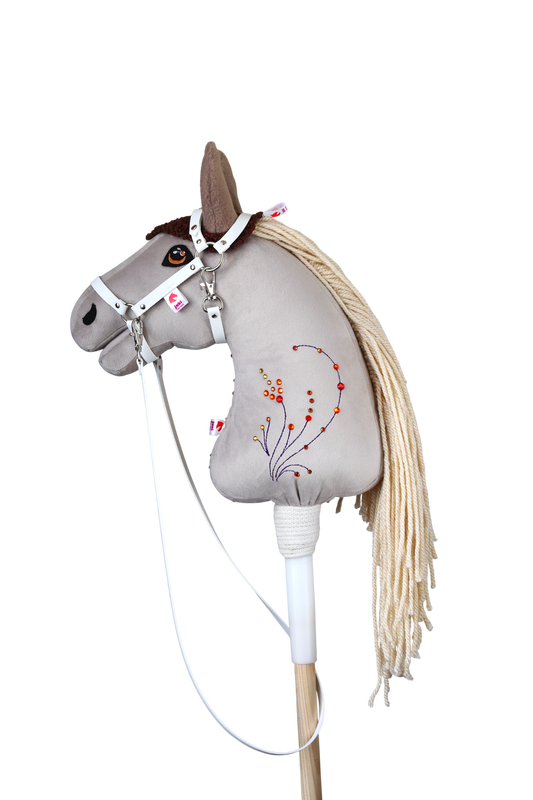 Gehäkelte Fliegenhaube - Braun mit beige Ohren - Sportpony