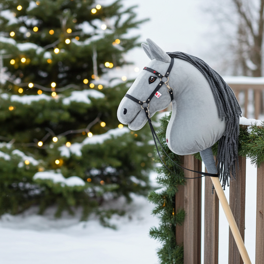 Halfter Kristall - Schwarz - Silber - Pferd Groß