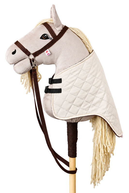 Gesteppte Decke für Hobby Horse – Creamy – Großpferd