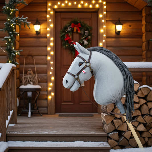 Halfter Kristall - Braun - Messing - Pferd Groß