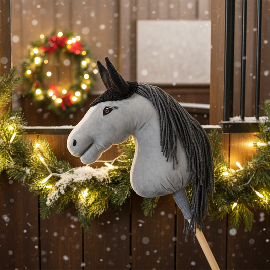 Gehäkelte Fliegenhaube - Schwarz - Fohlen