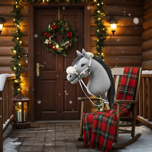 Halfter mit Merinowolle, Ecoleder, weiss mit Altmessing - Pferd Groß