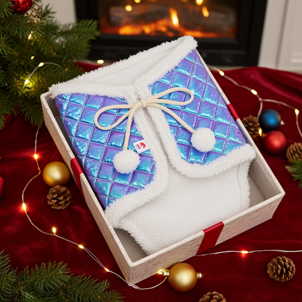 Wintersteppdecke mit Fellimitat - Mint - Pferd Groß