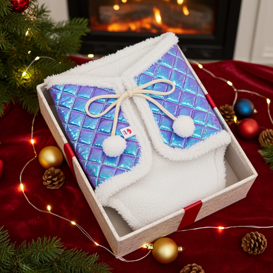 Wintersteppdecke mit Fellimitat - Mint - Pferd Groß