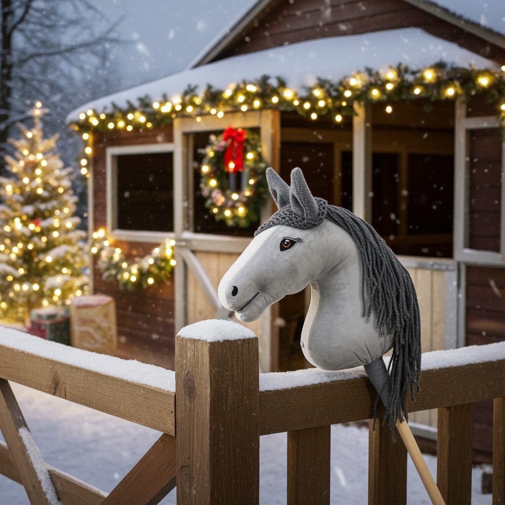 Gehäkelte Fliegenhaube - Grau mit grauen Ohren - Fohlen