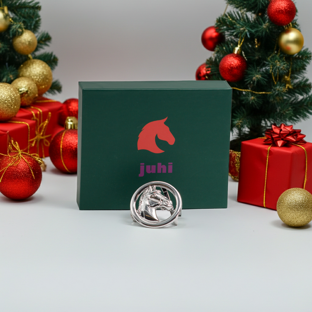 Austauschbare silberne Pferdekopf-Gürtelschnalle